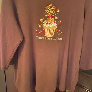 Quacker Factory Brown Festive Sweater